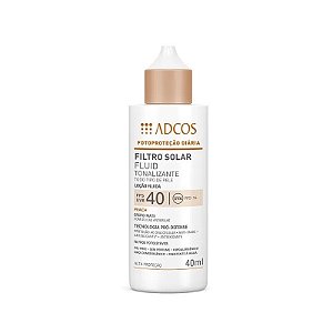 Adcos Fotoproteção Filtro Solar Tonalizante FPS40 Fluido 40ml Peach