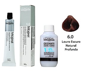 Loreal Majirel 6.0 Louro Escuro Natural Profundo + Oxidante 20vol 75ml