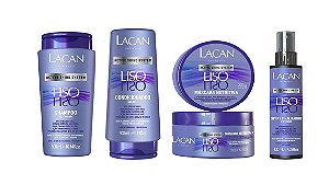 Lacan Liso - Kit Shampoo Condicionador Máscara e Spray 