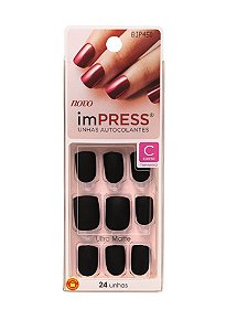 Kiss NY Impress Unhas Autocolantes Quadrado Curto - Born Pretty Fosca