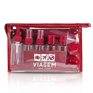 Jacki Design Kit de Frascos para Viagem 10 peças - Vinho