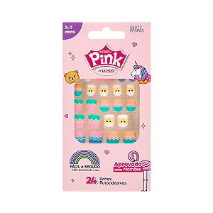 Kiss NY Unha Postiça Infantil Pink - Pink 4 Pop Princess