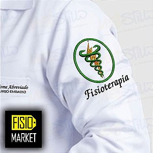 Jaleco com Seu Nome e Emblema da Fisioterapia - FISIO.MARKET