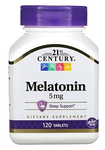 Melatonina, 5 mg, 120 comprimidos, 21st Century