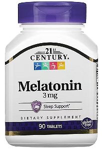 Melatonina, 3 mg, 90 Comprimidos, 21st Century