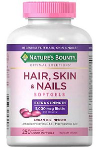 Vitamina Extra Forte Cabelo, Pele e Unha, Advanced, 250 Cápsulas, Natures´s Bounty