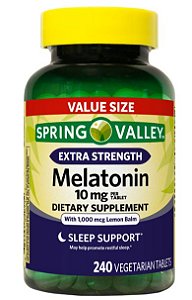 Melatonina, 10 mg, 240 Tabletes, Spring Valley