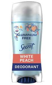 Desodorante Sem Alumínio, Pêssego Branco (White Peach), 68 g, Secret