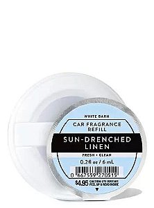 Aromatizador de Carro Refil, Sun-Drenched Linen, Bath & Body Works