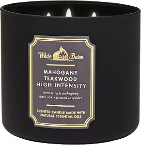 Vela Perfumada 3 Pavios, Mahogany Teakwood Intense, 411g, Bath and Body Works