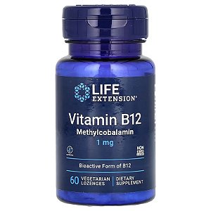 Vitamina B12, Metilcobalamina, 1 mg, 60 Pastilhas, Life Extension
