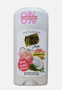 Desodorante Sem Alumínio, Peônia e Coco, Power Stick