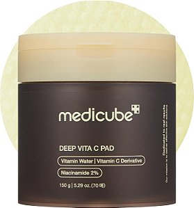 Pads Faciais Iluminadores, Deep Vita C Pad, 70 Pads, Medicube
