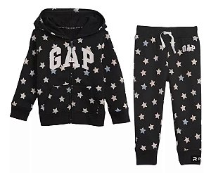 Conjunto de Moletom Bebê, Estampa de Estrelas, GAP