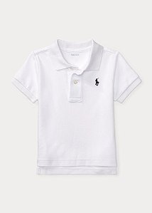 Camiseta Polo Bebê, Branca com Logo Bordado, Polo Ralph Lauren