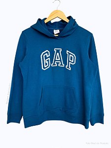 Moletom Feminino Logo, Azul, GAP