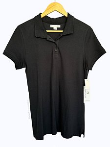 Camiseta Polo Feminina, Preta, Aeropostale