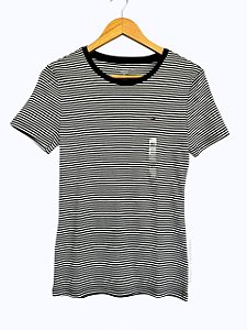 Camiseta Feminina, Listrada em Azul Marinho e Branco com Logo, Tommy Hilfiger