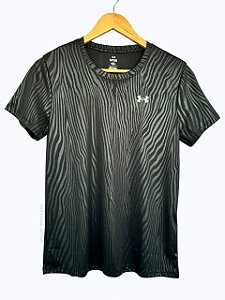 Camiseta Feminina Esportiva, Estampa Zebra Preta, Under Armour