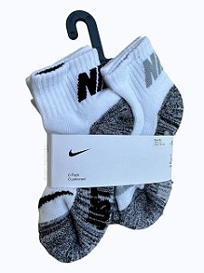 Kit com 6 Pares de Meias Cano Baixo, Tamanho 27 ao 34 BR, Nike