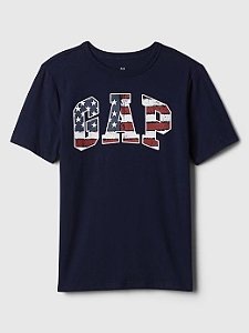 Camiseta Infantil Logo, Azul Marinho, GAP