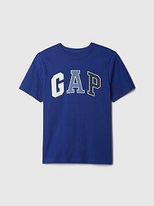 Camiseta Infantil Logo, Azul, GAP
