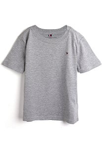 Camiseta Infantil Clássica Logo, Cinza, Tommy Hilfiger