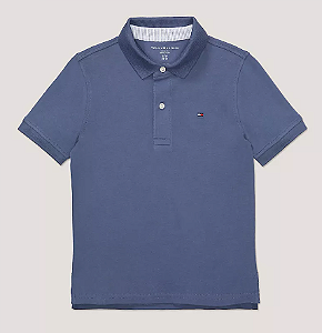 Camiseta Polo Infantil, Azul, Tommy Hilfiger