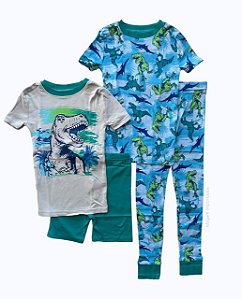 Pijama Infantil 2 Conjuntos, Estampa de Dinossauros, Kirkland