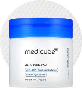 Discos de Limpeza Facial, Zero Pore Pad, 70 Unidades, Medicube