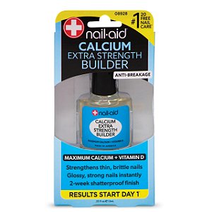 Base Fortalecedora de Unhas, Calcium Extra Strength Builder, Nail-Aid