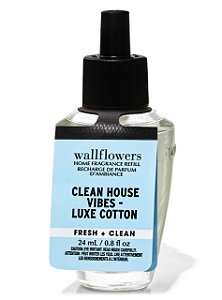 Refil de Fragrância para Casa, Clean House Vibes - Luxe Cotton, Wallflowers, Bath & Body Works