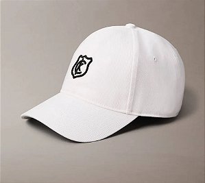Boné Unissex, Logo CK Bordado, Branco, Calvin Klein