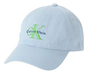 Boné Unissex, Logo CK Bordado, Azul Claro, Calvin Klein