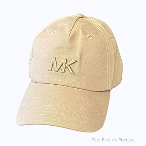 Boné Unissex, Logo Bordado MK, Bege, Michael Kors