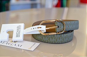 Cinto Feminino, Verde Monograma, Tamanho G, Michael Kors