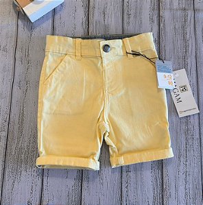 Bermuda Bebê, Algodão Amarelo Claro, Primark