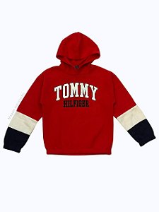 Moletom Infantil com Capuz, Vermelho, Tommy Hilfiger