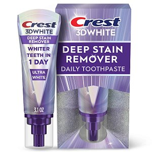 Creme Dental Clareador, 3D White Deep Stain Remover Ultra White, 87g, Crest