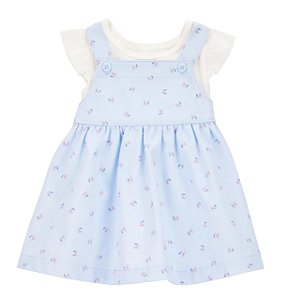 Conjunto Bebê 2 Peças, Blusa e Jardineira Vestido Azul Libélula, Child of Mine by Carter’s