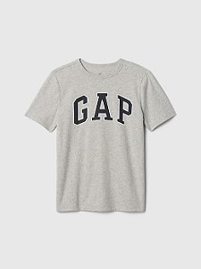 Camiseta Infantil Logo, Cinza, GAP