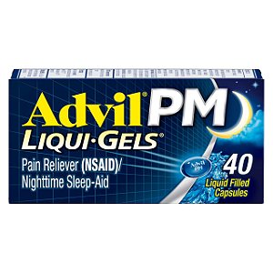 Analgésico e Indutor do Sono Noturno, Advil PM Liqui-Gels, 40 Cápsulas Líquidas, Advil
