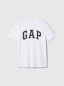 Camiseta Infantil Logo, Branca, GAP