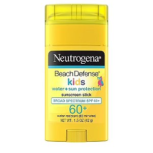 Protetor Solar Infantil em Bastão, Beach Defense Kids Sunscreen Stick SPF60+, 42g, Neutrogena