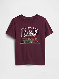 Camiseta Infantil, Vermelho Escuro, Logo Graphic Tee, Gap