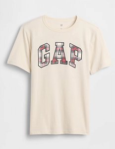 Camiseta Infantil, Bege, Logo Tee, Gap