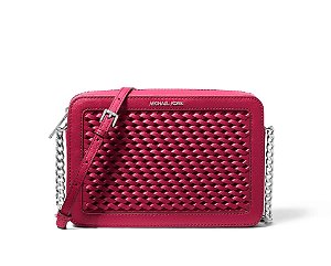 Bolsa Crossbody Jet Set Travel, LG EW, Raspberry, Michael Kors