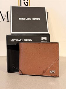 Carteira Masculina Slim Billfold, Marrom Luggage, Michael Kors