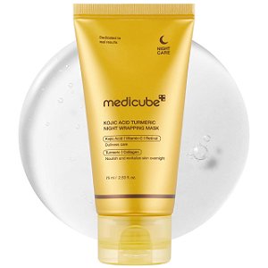 Máscara Facial Noturna Iluminadora Peel Off, Kojic Acid Turmeric Overnight Wrapping Mask, 75mL, Medicube