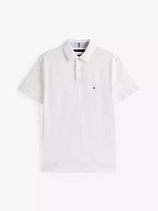 Camiseta Polo Masculina, Branca, Tommy Hilfiger